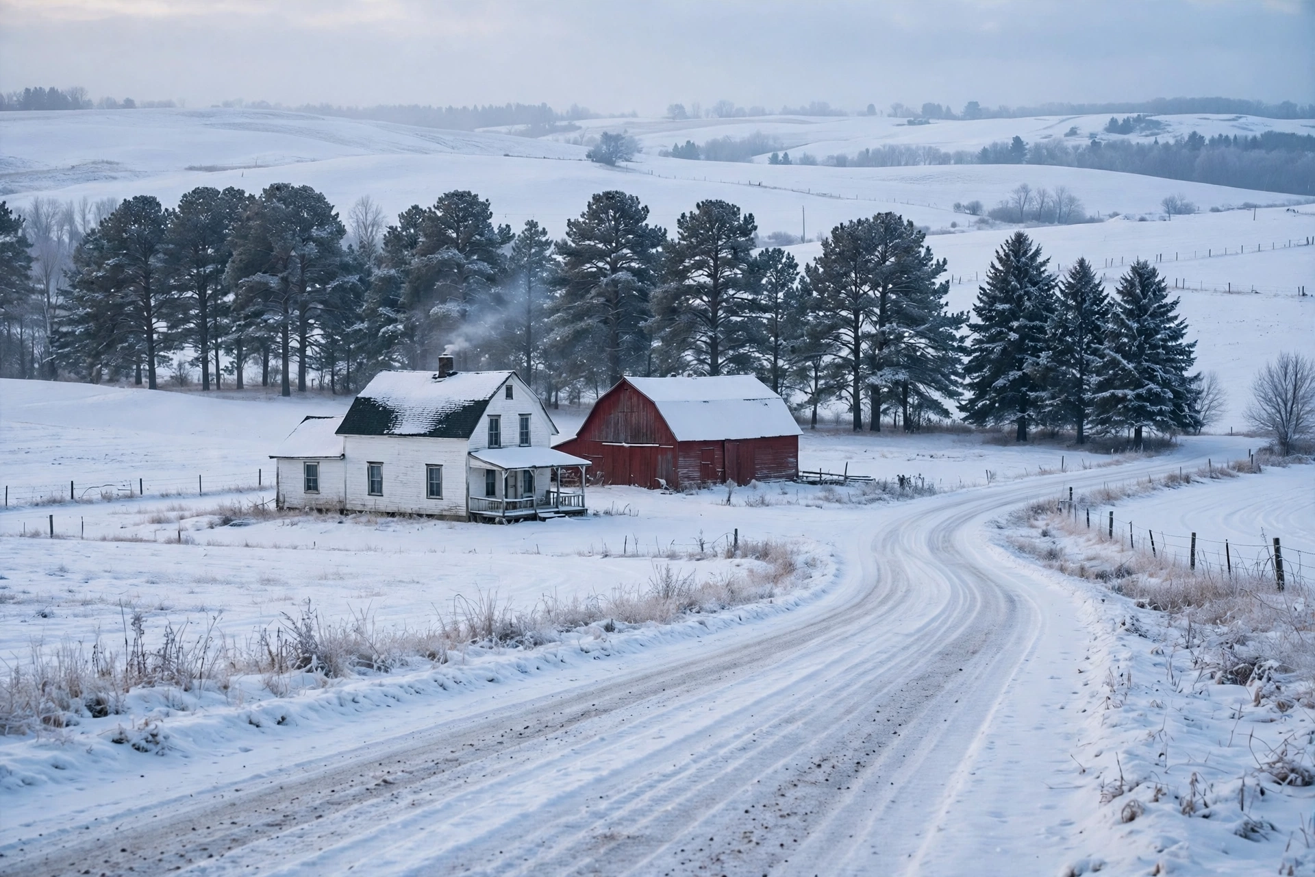 A quiet road in St. Augusta Minnesota