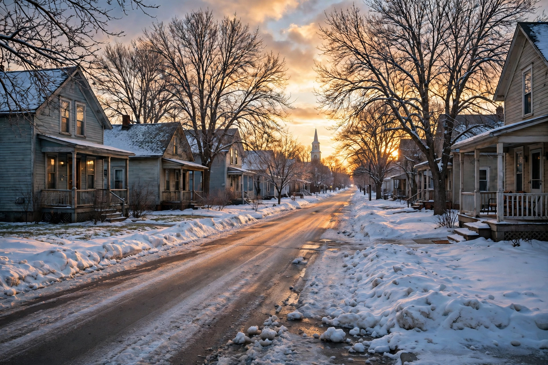 A street in St. Joseph Minnesota near the college