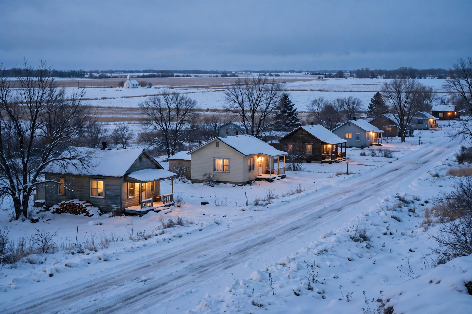 A quiet street in St. Stephen Minnesota