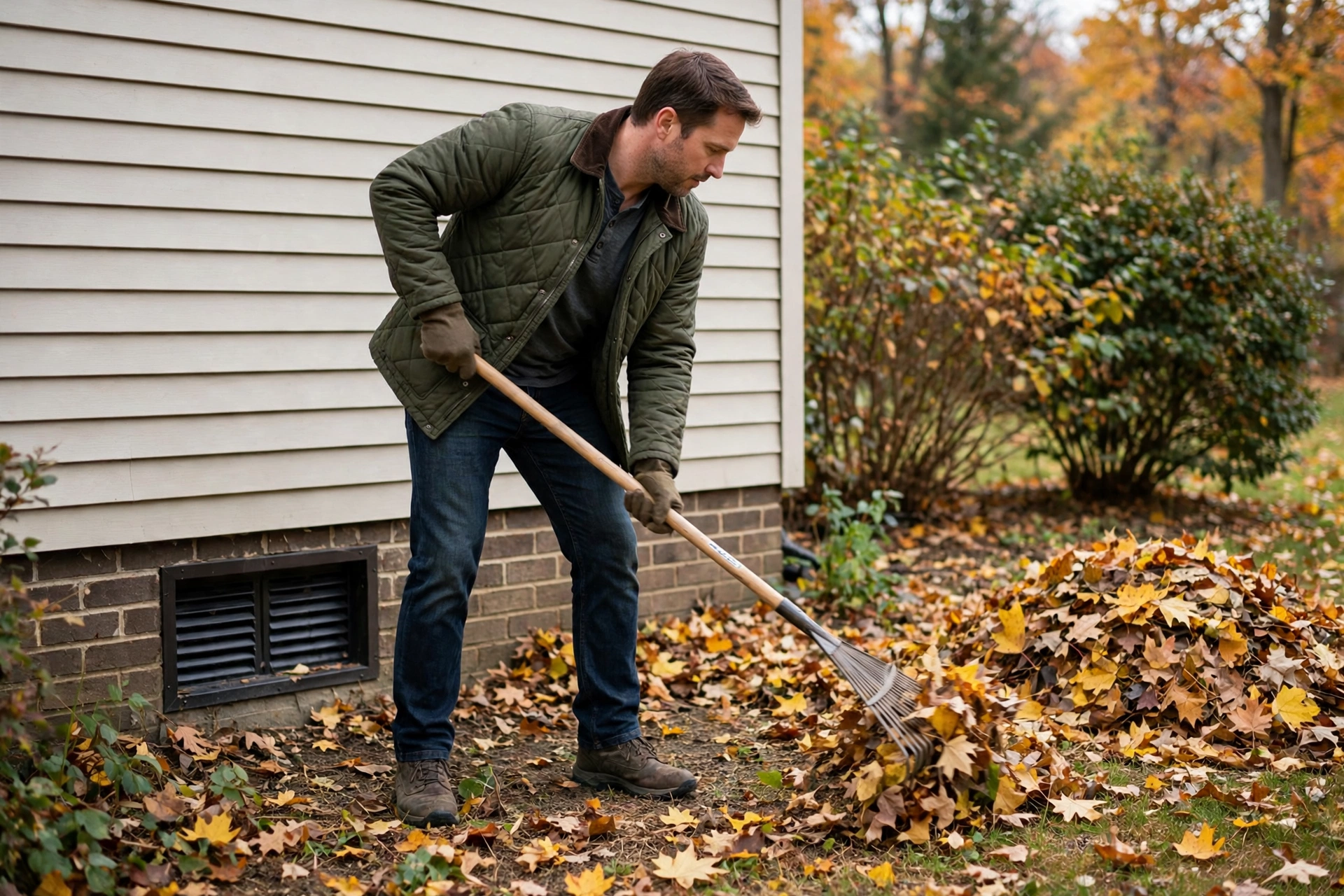 Technician inspecting a furnace with gauges during an autumn tune-up